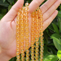 1 Strand Adabele Natural Citrine Yellow Crystal Healing Gemstone 8mm Round Loose Stone Beads (44-47pcs Total) for Jewelry Making GH2-8 8mm (1 Strand) Citrine Crystal