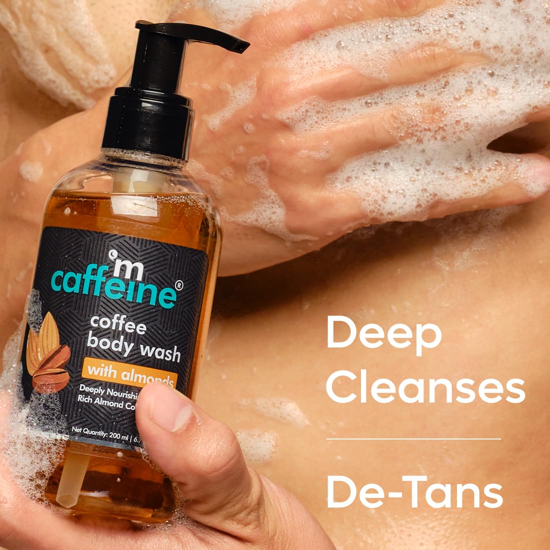 mCaffeine Coffee Body Washes for Men & Women| For Tan Removal & Deep Cleansing | Assorted Value Pack Combo | Contains 3 Shower Gels in Energizing Aroma of Berry, Almond & Cocoa | Pack of 3 | 600ml