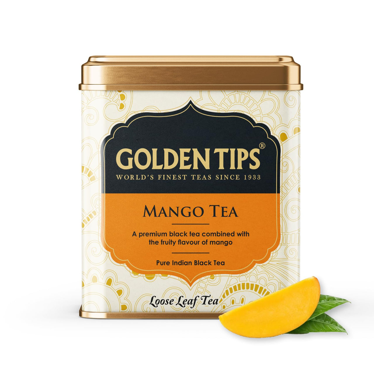 Golden Tips Mango Black Tea- Tin Can, 100 Gram