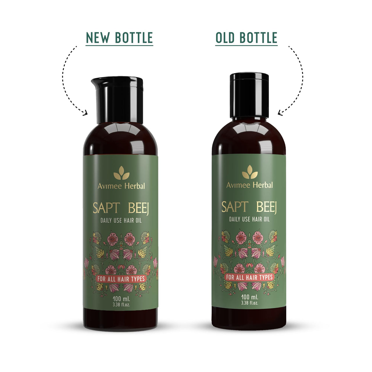 Avimee Herbal Sapt Beej Hair Oil | Packed With Goodness of 7 Seeds in One | Your Daily Hair Oil | Non Greasy Non Oily | Mineral Oil Free | 100ml