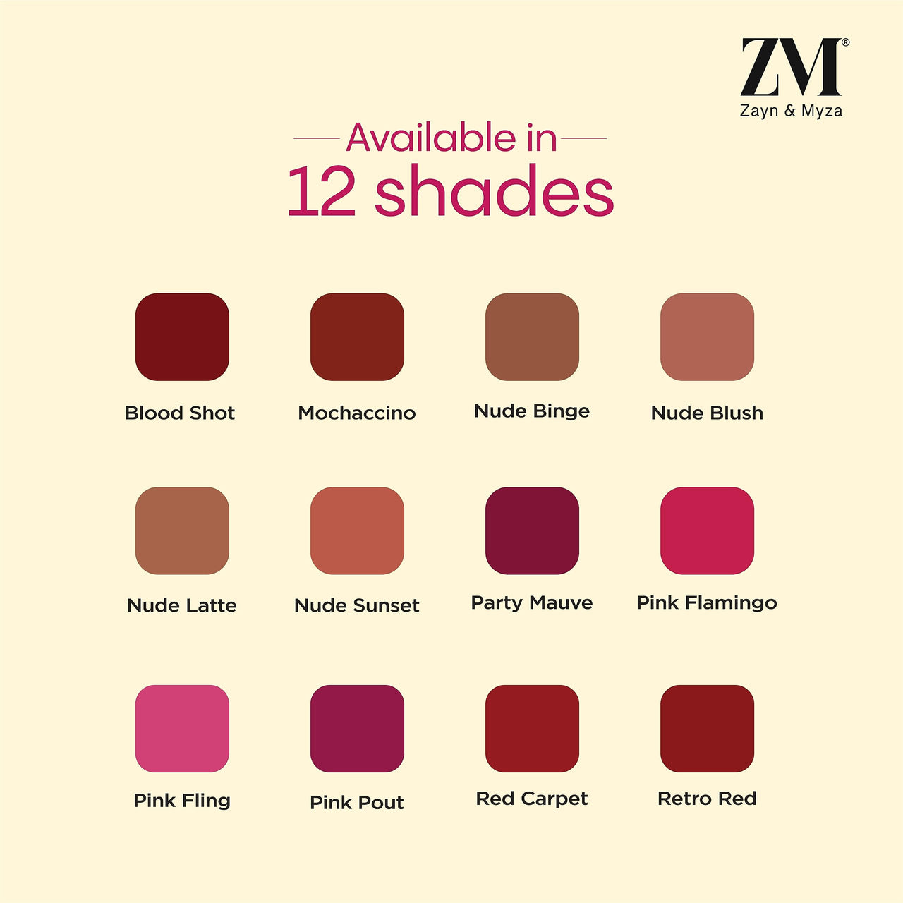 ZM Stay Matte Transfer-proof Lip Color | Matte Texture | Liquid Lipstick | Waterproof and Smudgeproof | Cruelty-free, 6 ML (Nude Sunset)