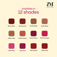 ZM Stay Matte Transfer-proof Lip Color | Matte Texture | Liquid Lipstick | Waterproof and Smudgeproof | Cruelty-free, 6 ML (Nude Sunset)