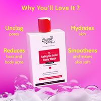 Chemist at Play 1% Salicylic Acid Body Wash 473ml | Paraben & SLS Free | Gentle Exfoliating Shower Gel | Prevents Body Acne, Bumpy Skin & Deep Cleanses Skin | For Men & Women