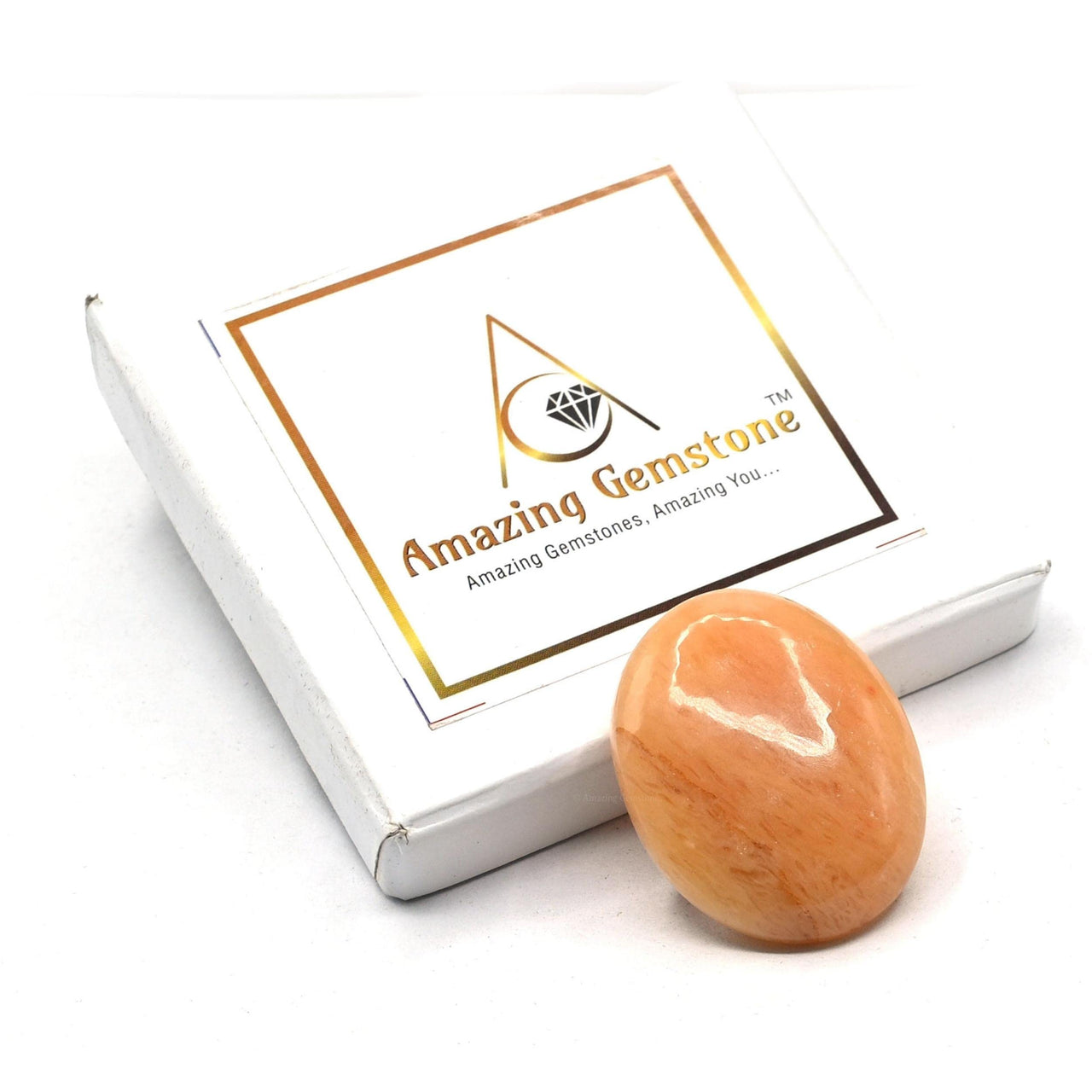 Red Aventurine Palm Stone - Hot Massage Worry Stone for Natural Body Chakra Balancing, Reiki Healing and Crystal Grid Red Aventurine