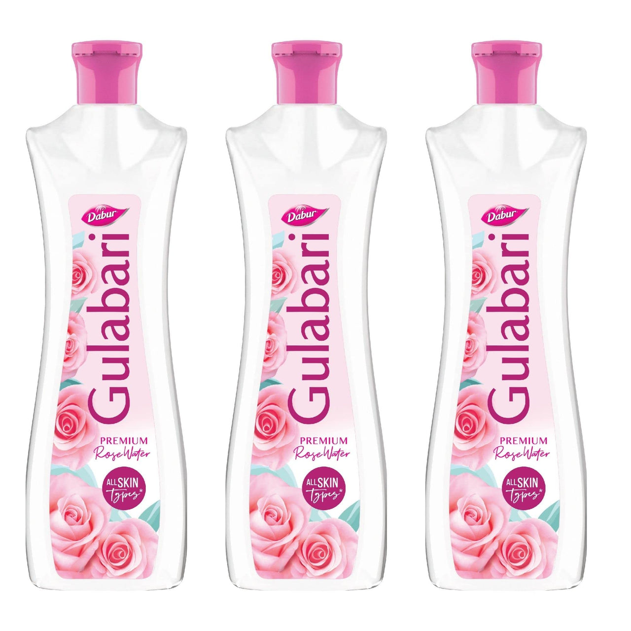 Dabur Gulabari Premium Rose Water - 400ml (Pack of 3) | With No Paraben | Cleanses, Hydrates & Moisturises Skin | Balances & Restores Skin's  pH Levels | For All Skin Types