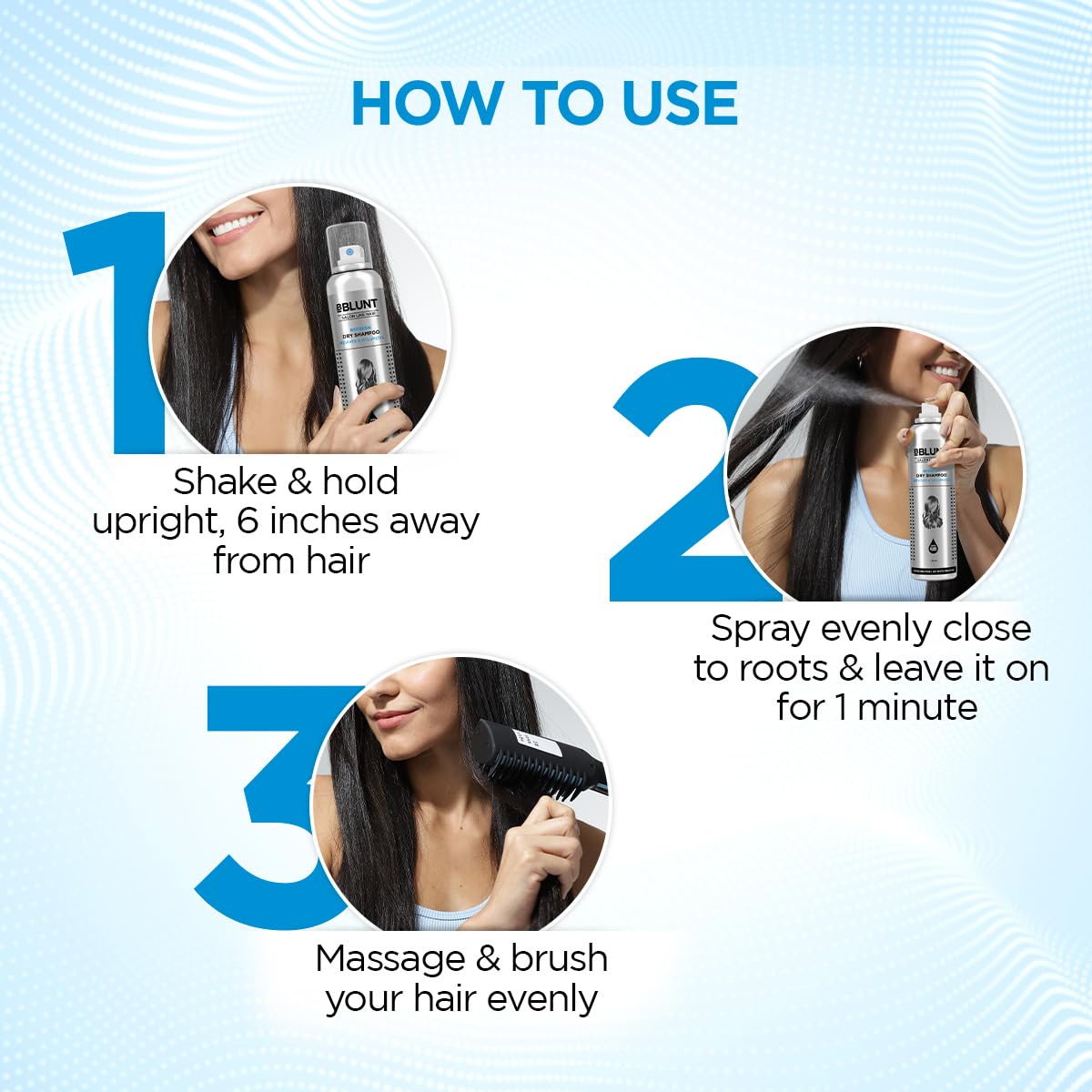 Bblunt Refresh Dry Shampoo to Instantly Refresh & Add Volume - 150 ml | Benzene-Free | Leaves No Residue