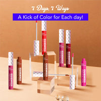Blue Heaven Lip Kicks Non Transfer Lip color Pack of 7, Liquid Matte Lipsticks for Women, Long lasting and Hydrating Lipsticks, 19.6ml