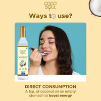 Coco Soul Cold Pressed Unrefined Virgin Coconut Oil | 60% MCT | Multipurpose Usage | Daily Cooking| Keto Friendly | Naturally Cholesterol Free | A1 grade real coconut | From Makers of Parachute 250 ml