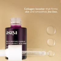 Asaya Multi Peptide Face Serum with Hyaluronic Acid | Collagen Boosting, Hydrating Overnight Repair Serum | Advanced Anti-Aging Formula | Skin Renewal Boosting Facial Essence | Reduces Fine Lines & Wrinkles | Glowing Skin | Face Serum | 5% Tripeptide Comp
