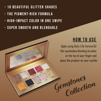 Forever52 Daily Life 10 Color Eyeshadow Palette (Gemstones Collection) GMS002, Multicolor,Shimmery Finish