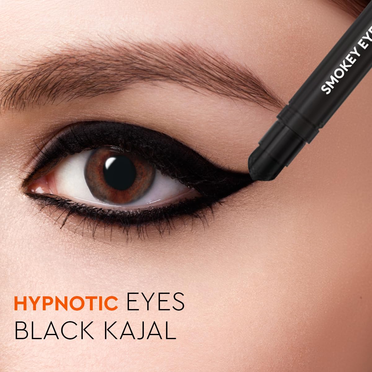 VLCC Smokey Eyes Black Matte Kajal - 0.35G (Pack Of 2) | Intense Black Color | Long Lasting Effect | Smudge-Proof And Water-Proof Application | With Blender To Sharpen For Dynamic Effect