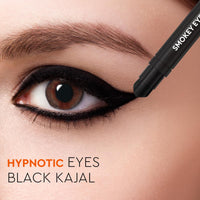 VLCC Smokey Eyes Black Matte Kajal - 0.35G (Pack Of 2) | Intense Black Color | Long Lasting Effect | Smudge-Proof And Water-Proof Application | With Blender To Sharpen For Dynamic Effect