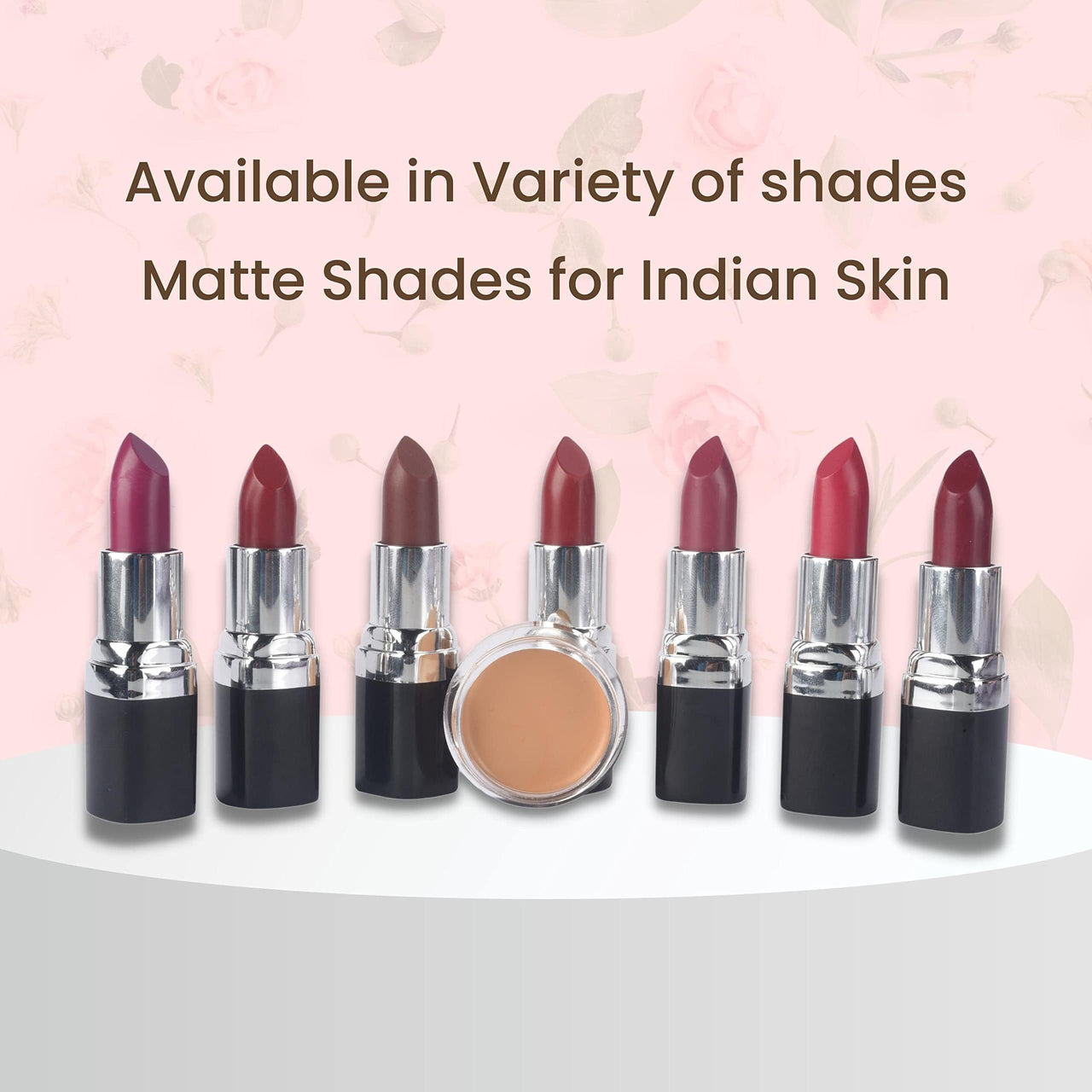 Barva Natural & Moisturising Lipsticks made using Clarified Butter, Kokum butter and Mineral Colours, 4.3g (Pack of 2) (Rose Damask 225 & Burgundy 206)