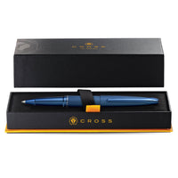 Cross ATX Refillable Gel Ink Rollerball Pen, Medium Rollerball, Includes Premium Gift Box - Dark Blue Sandblasted Dark Blue