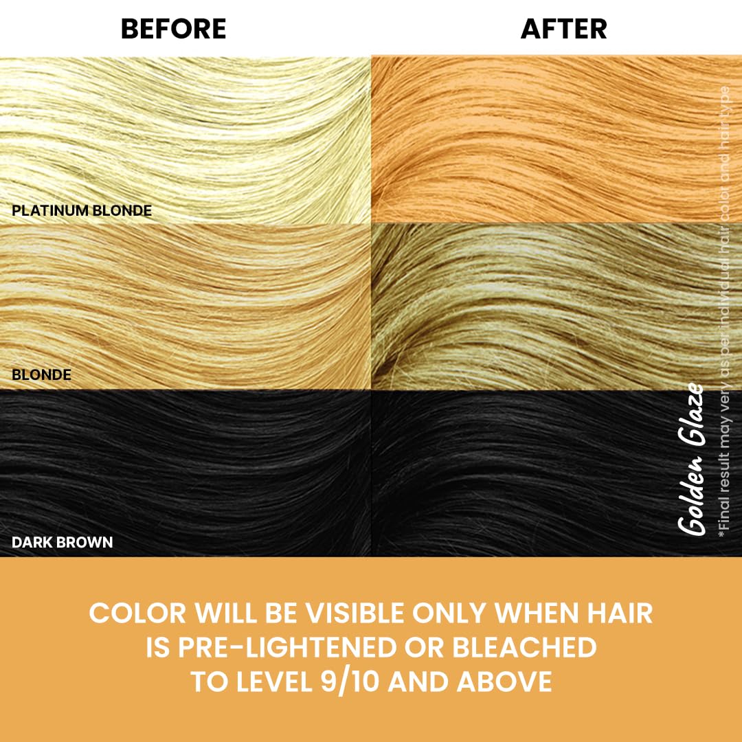 2.Oh! Italian- Golden Glaze Hair Color For Women & Men | Ammonia-Free DIY Semi Permanent Hair Color | Enriched with Argan Oil | Lasts upto 4-5 Washes | Pack of 2