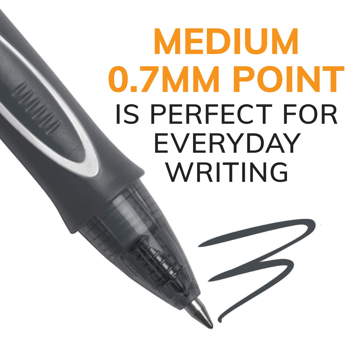BIC Gelocity Quick Dry Black Gel Pens, Medium Point (0.7mm), 48-Count Pack, Retractable Gel Pens With Comfortable Full Grip 48 Count (Pack of 1)