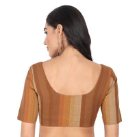 JISB Women's  Cotton Geometric Half Sleeve Blouse