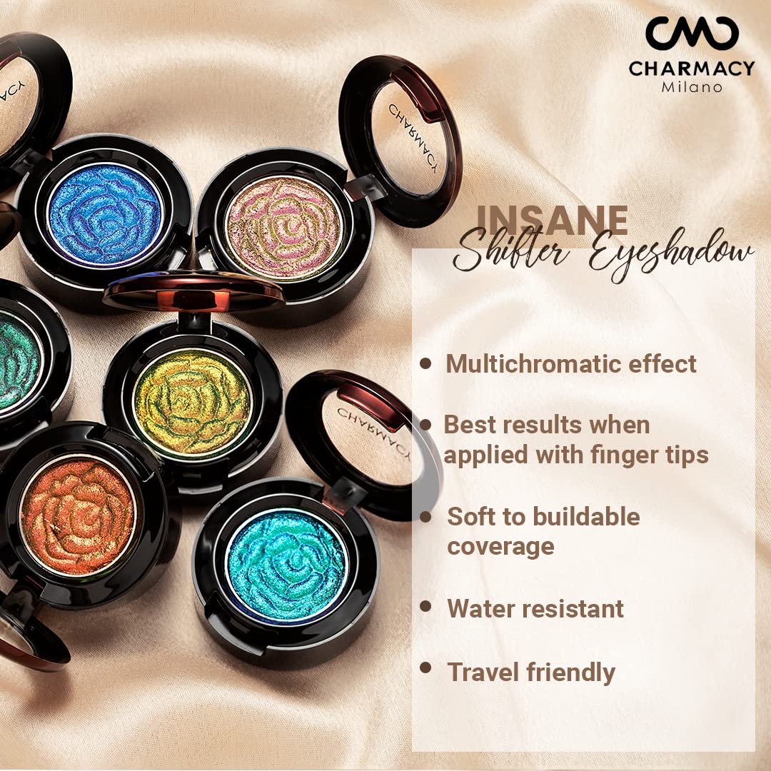 Charmacy Milano Insane Shifters Eyeshadow (Shade 503) - 1.8 g, Multi-Chrome, Smooth Texture, Highly Pigmented, Metallic, Shimmer Effect, One Swipe Coverage, Glam Eyes