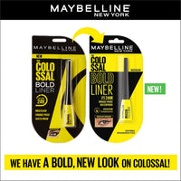Maybelline New York Eyeliner, Smudge-proof and waterproof, Long-lasting, Liquid Colossal Bold Liner, Black, 3g (Pack of 2) Matte Finish