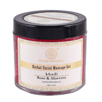 Khadi Natural Rose and Aloevera Face Massage Gel, 100g & Khadi Natural Rose and Papaya Face Scrub, 50g