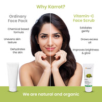 Karrot Natural Skincare Vitamin C Face Scrub for Glowing Skin, Combats Spots, Evens Tone and Minimizes Pores, Contains Lemons and Kakadu Plum Extracts, For Men and Women, All Skin Types, 100gms