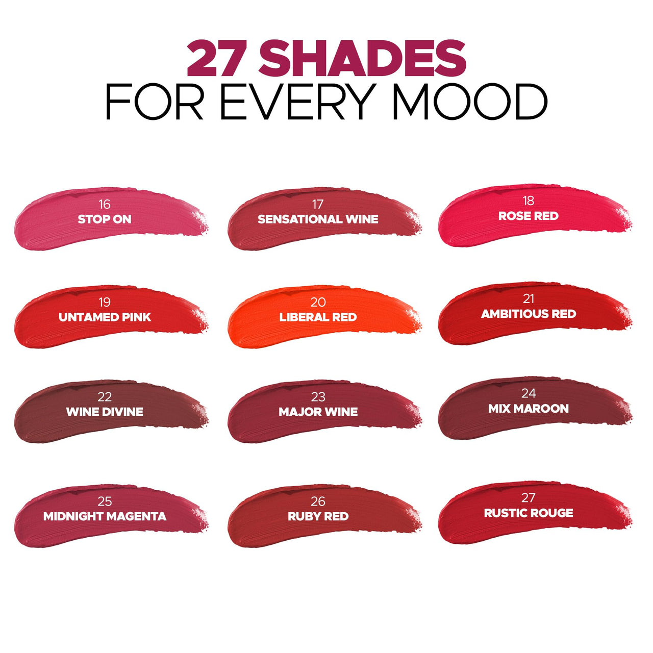 Hilary Rhoda Matte Trap Liquid Lipstick | Non-Transfer & Waterproof Lipstick | 8-Hour Long Stay | Non-Drying Formula | 5ml (Major wine - Shade 23)