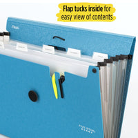 Five Star 6 Pocket Expanding File Organizer, Plastic Expandable File Folders with Pockets and Tab Inserts, Holds 11