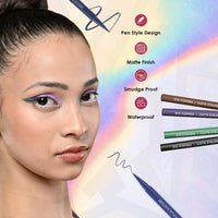 Glam21 Eye Poppers Matte Eyeliner |Smudge Proof and Waterproof Formula | Pen Style Design | Bold & vibrant Shades | High Pigment up to 12 hours | Brownie-0.5gm