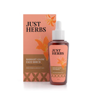 Just Herbs Radiant Glow Face Serum with 15% Vitamin C, Niacinamide & Glutathione Complex | For Even-toned & Radiant Skin | Radiant Skin in 28 Days | Fights Signs of Ageing | Improves Skin Elasticity | Mandarin, Saffron | 11 Ayurvedic Herbs | Clinically Pr