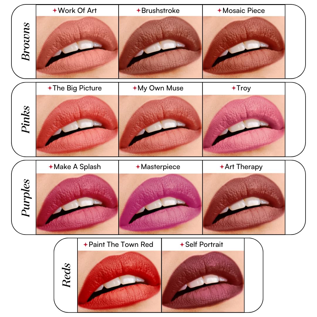 Gush Matte Liquid Lipstick My Own Muse (2.8 Ml)| Creamy And Pigmented | Long Lasting Transferproof Formula | Vitamin E & C To Nourish And Plump Lips | For All Skin Types