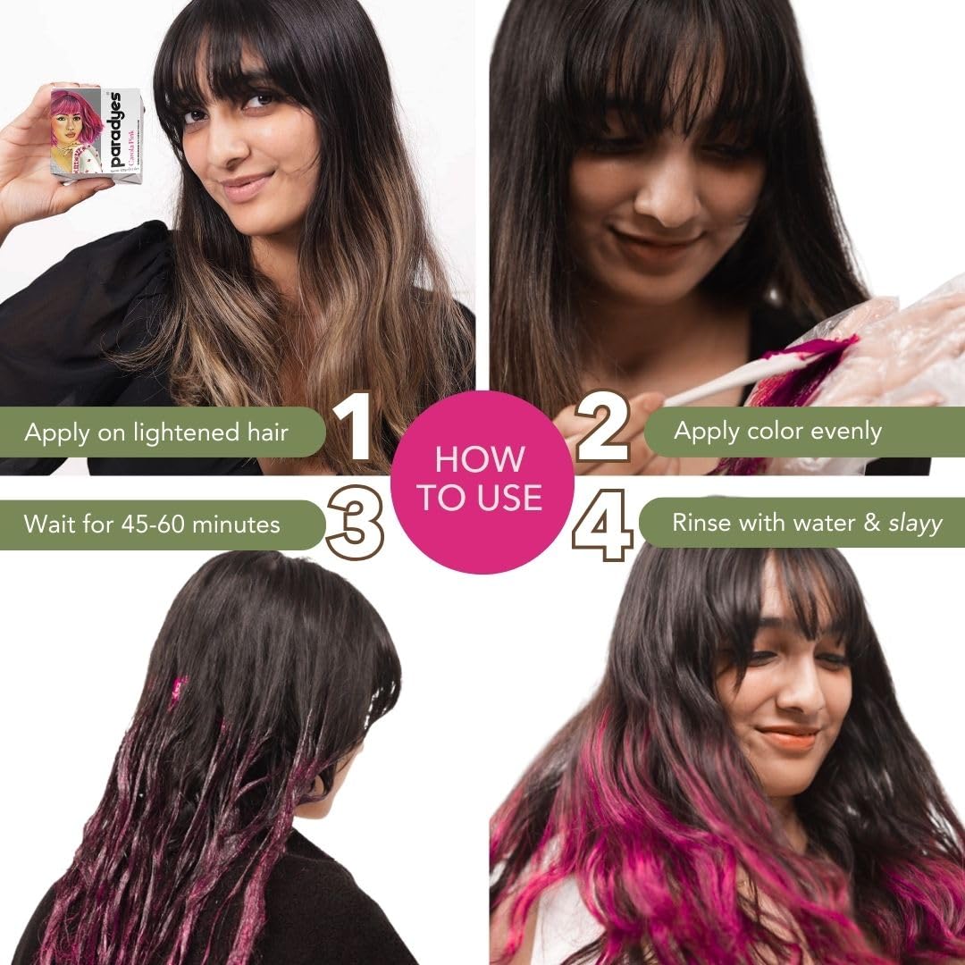 paradyes Top-Up Semi-Permanent Carola Pink Diy Conditioner Based Hair Colour, 120 Gm,All,Unscented,1 Count