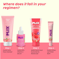 PLIX - THE PLANT FIX Watermelon Protect & Hydrate 2 in 1 formula Moisturizer + Sunscreen | Lightweight Hydration | With SPF PA 50 ++++ | UVA & UVB protection | No White Cast | 50 gm