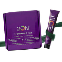 2.Oh! Italian- Emerald Green Hair Color DIY Kit | Semi Permanent Hair Color + Hair Bleach for Hair Color | Hair Highlights for Women & Men | Hair Bleach with Plex & Argan oil| Lightening Kit