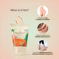 moha: Foot Cream For Rough, Dry and Cracked Heel, Feet Cream For Heel Repair With Benefits Of AleoVera, Papaya & Peppermint (100gm (Pack of 1))