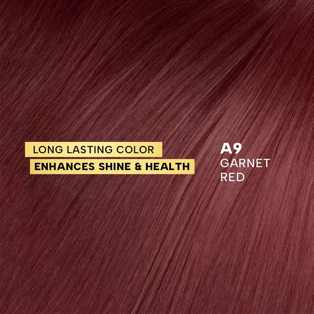 Berina Professional | Permanent Hair Color Cream | 60gm | A09 Garnet Red | Long Lasting Color