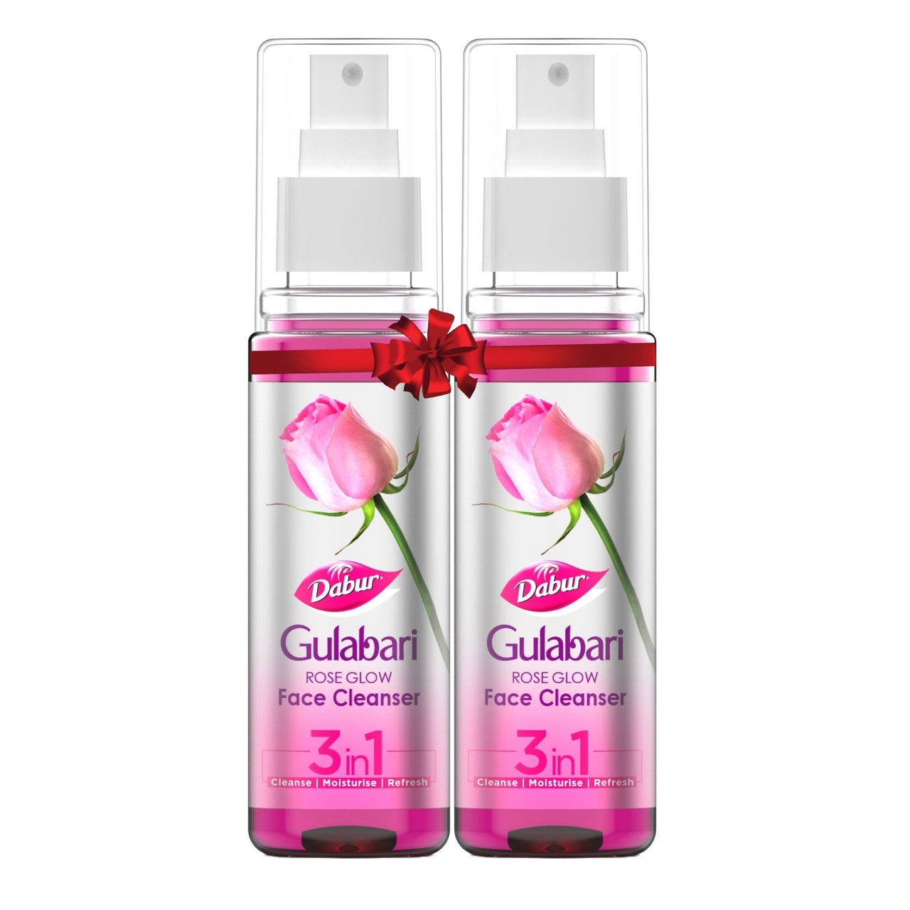 Dabur Gulabari Rose Glow Face Cleanser - 100mlx2 | Gentle Cleanser for All Skin Types | Cleaner, Balanced & Hydrated Skin