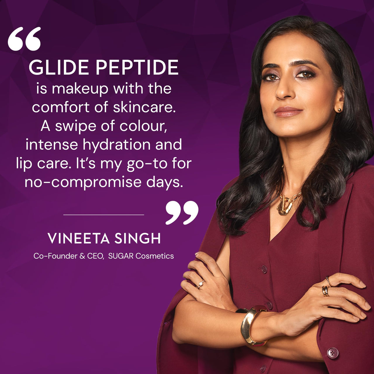 SUGAR Cosmetics Glide Peptide SPF50 PA+++ Lip Treatment | Infused Hyaluronic Acid, Ceramides & Vitamin E | Tinted Lip Balm | 10ml - 02 Caramel Crepe