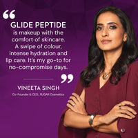 SUGAR Cosmetics Glide Peptide SPF50 PA+++ Lip Treatment | Infused Hyaluronic Acid, Ceramides & Vitamin E | Tinted Lip Balm | 10ml - 02 Caramel Crepe