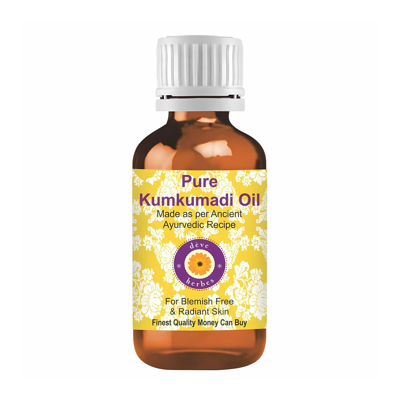 Deve Herbes Kumkumadi Face Oil (Tailam) | Traditionally Extracted | Pure | Saffron-Enriched | Non-Sticky | Lightweight | Ancient Ayurvedic Blend | For All Skin Types | Men & Women | 100ml