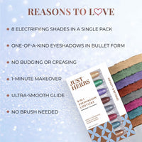 Just herbs 8 in 1 Herbal Metallic-shimmer finish, Long Lasting & Ultra Smooth Eye Shadow Lidsticks with Kumkumadi - 12gm (Infinity & Beyond)