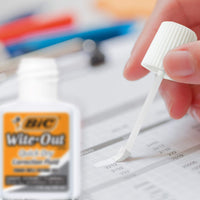 BIC Wite Out Quick Dry Correction Fluid, .07 oz, White, Goes on Easy With A Reduced Dry Time, 12-Count Pack