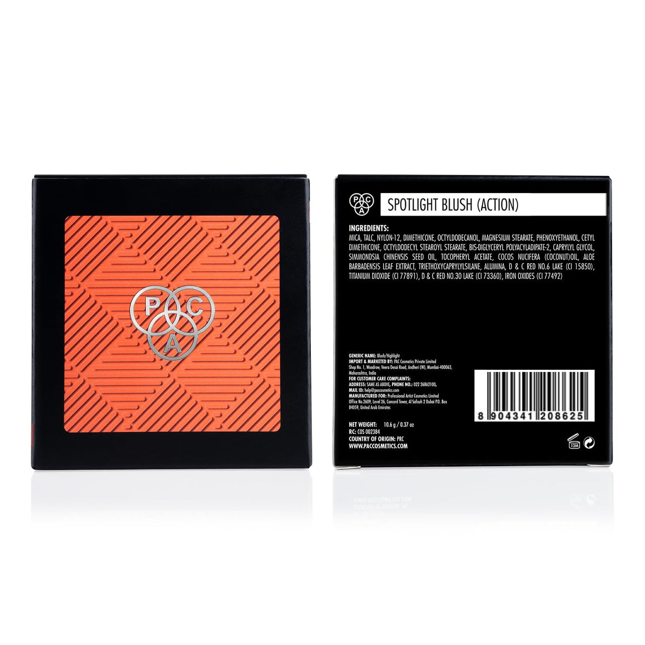 PAC Spotlight Blush | Natural Brightening Lip Color Lightweight Long Lasting Ultra-Matte HD Finish Blusher for Face Makeup | Highly Pigmented & Blendable for All Skin Type - Action (10.6g)