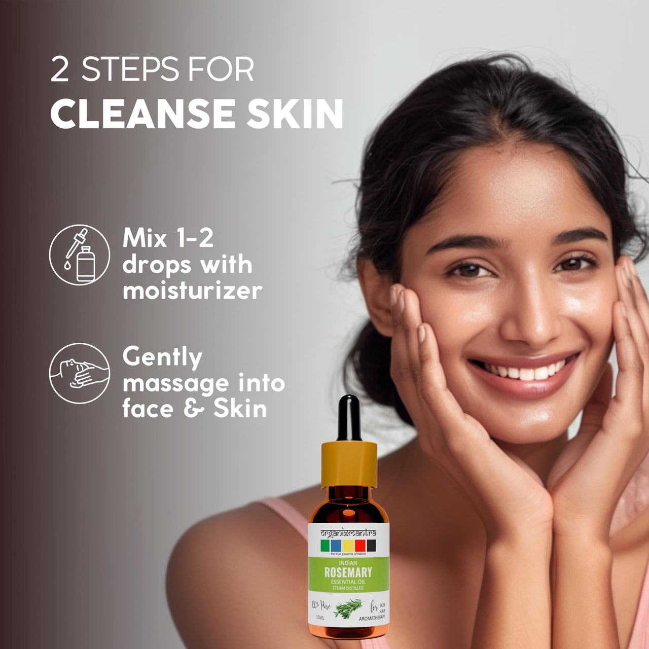 Organix Mantra Rosemary Essential Oil for Hair, Skin & DIY - 100% Natural Rosemary Oil - 15ML