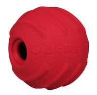 Jolly Pets Tuff Tosser Bouncing Ball Tog Toy/Treat Holder, 4 Inches, Red, All Breed Sizes Red 4
