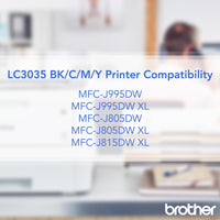 Brother Genuine LC3035Y, Single Pack Ultra High-Yield Yellow INKvestment Tank Ink Cartridge, Page Yield Up to 5,000 Pages, LC3035, Dash Replenishment Cartridge