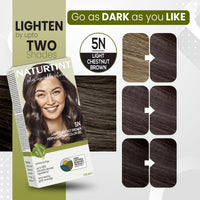 Naturtint Permanent Hair Colour Gel Light Brown 5N|For Optimal Scalp Care| Upto 100% Grey Coverage|Long Lasting Hair Colour|Ammonia Free Vegan| No Parabens| Enriched with Olives & Organic Shea Butter