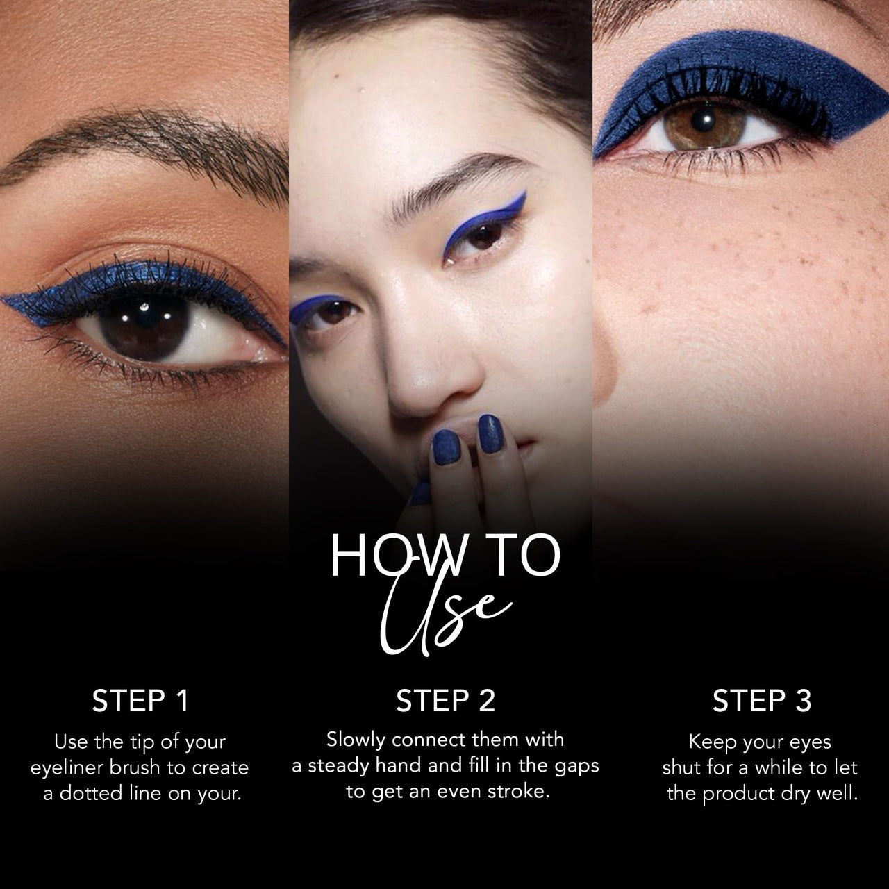 Carlton London Stunnig Black Liquid Eye Liner |Enriched With Vitamin-E |Long Lasting Matte Waterproof Liner, Smudge Proof, Transfer Proof Eye Makeup |Upto 24 Hrs - 5ML(Galactic Blue)