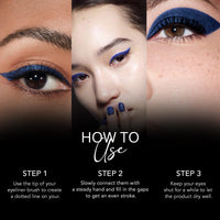 Carlton London Stunnig Black Liquid Eye Liner |Enriched With Vitamin-E |Long Lasting Matte Waterproof Liner, Smudge Proof, Transfer Proof Eye Makeup |Upto 24 Hrs - 5ML(Galactic Blue)