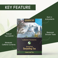 Golden Tips Green Fusion Loose Leaf Fine Green Tea (250gm-125 Cups)
