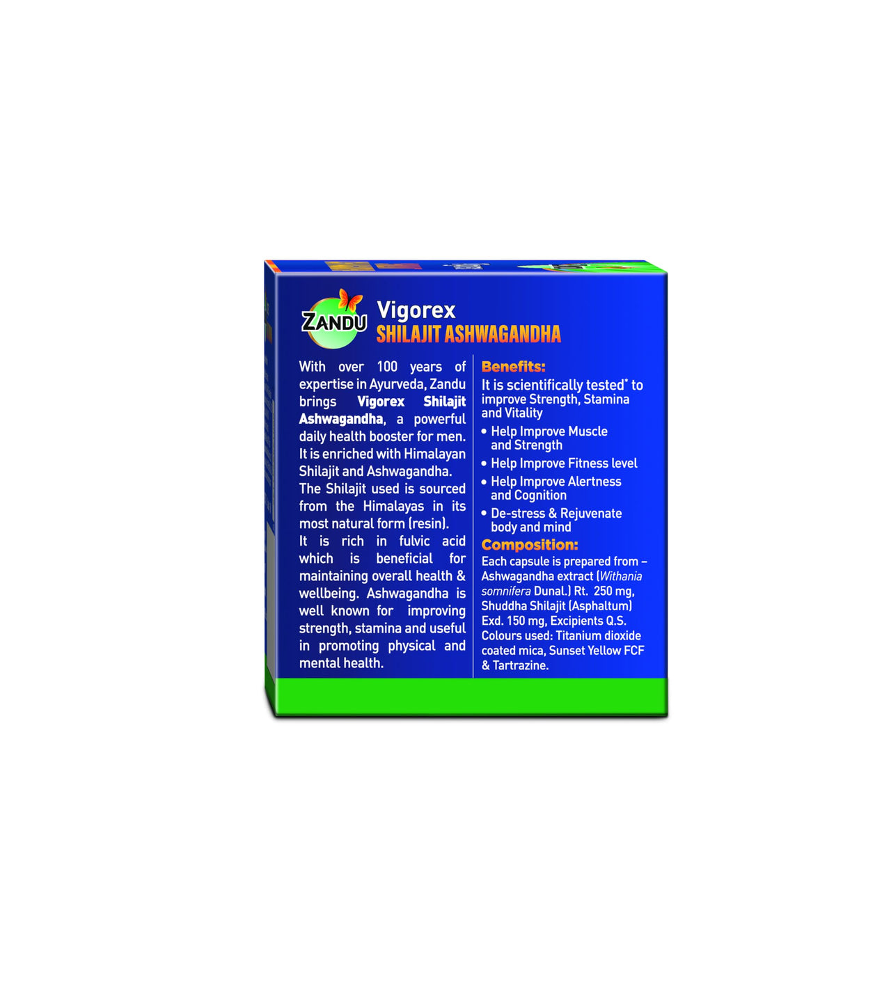 Zandu Vigorex Shilajit Ashwagandha Capsule